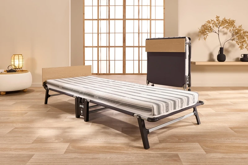 JAY-BE QE80 Quick Folding Bed with Comfort Mattress, Single