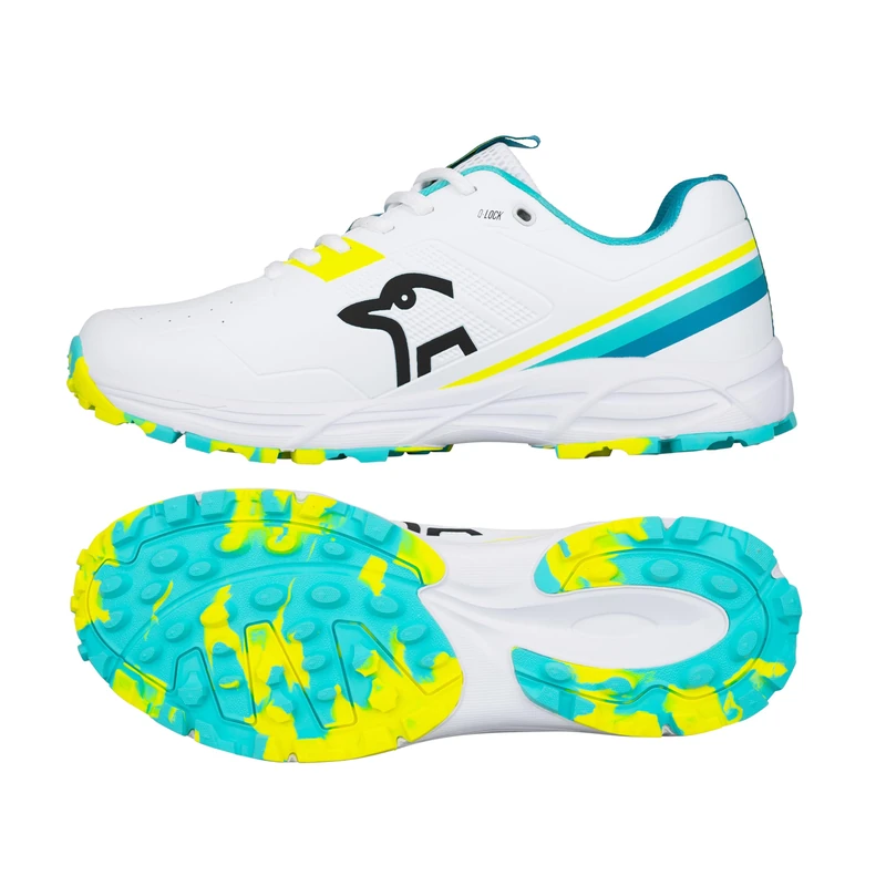 Kookaburra KC 3.0 Rubber Sole Cricket Shoe - Aqua/Yellow (5)