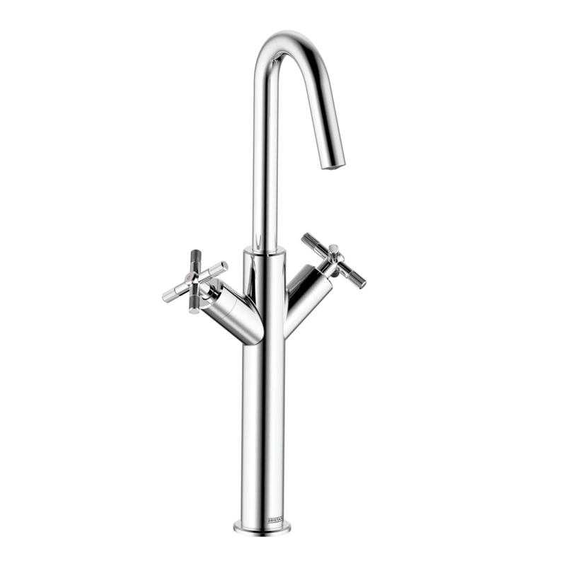Bristan Cruzar Tall Basin Mixer Tap with Water-Saving Feature, Deck Mounted Bathroom Tap, Chrome Finish