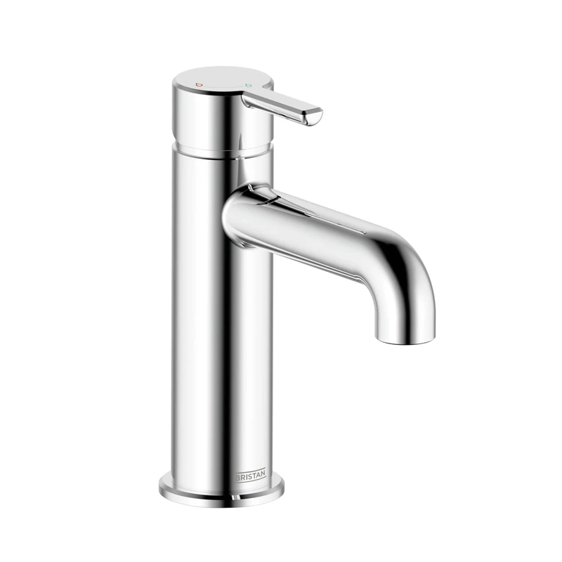 Bristan Altum Basin Mixer Tap with Eco Start Technology, Deck Mounted Bathroom Tap, Chrome Finish