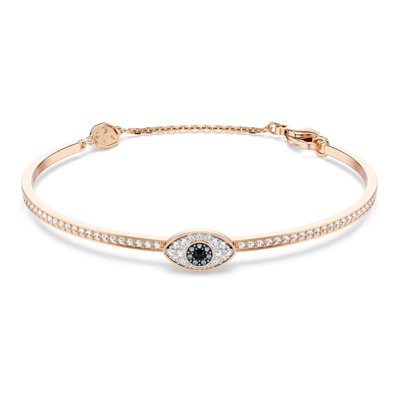 Swarovski Symbolica Bangle, Eye, Multicolored, Rose Gold-Tone Plated