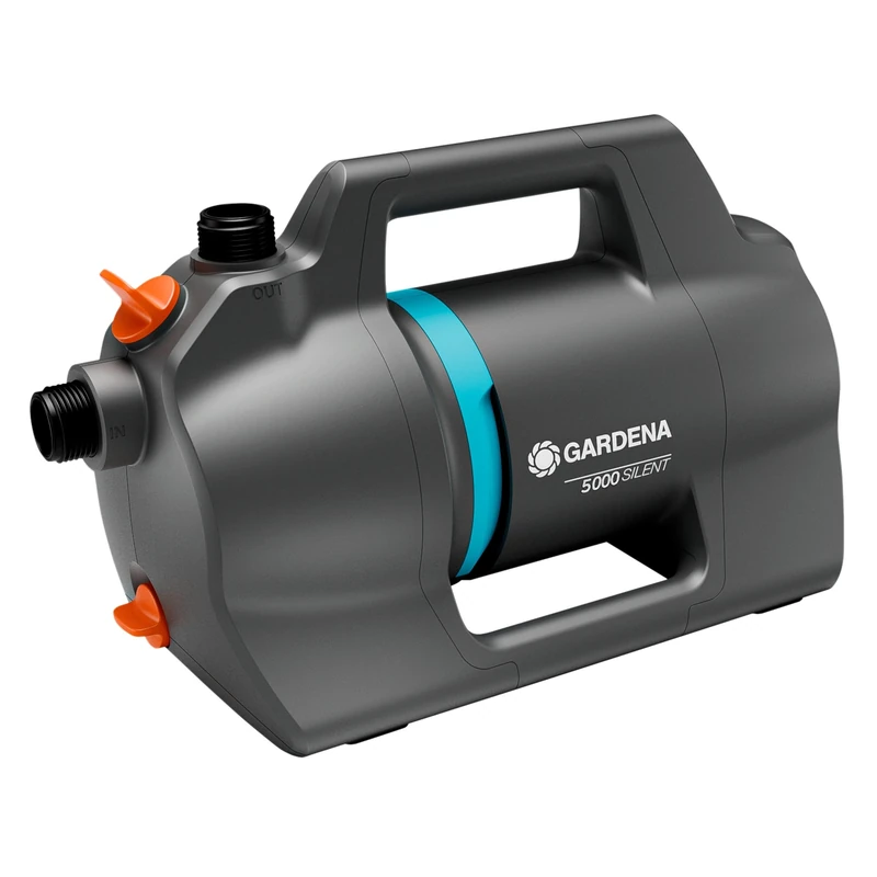 Gardena Watering Pump 5000 Silent Pumps: 26% More Flow at The Same Power Consumption, Silent Technology, Rain and UV Resistant housing (9080-20)
