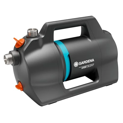Gardena Garden Pump 5400 Silent Pumps: 26% More Flow Rate at The Same Power Consumption as its Predecessor, Low Noise Operation, Rain and UV Resistant housing, (9086-20)