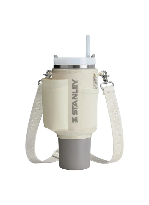 Stanley 1913 All-Day Quencher Carry-All 1.18L - 2-button snap Closure - Phone pocket - Card Sleeve Pocket - Carabiner Key Clip - 100% Recycled Polyester exterior - Cream