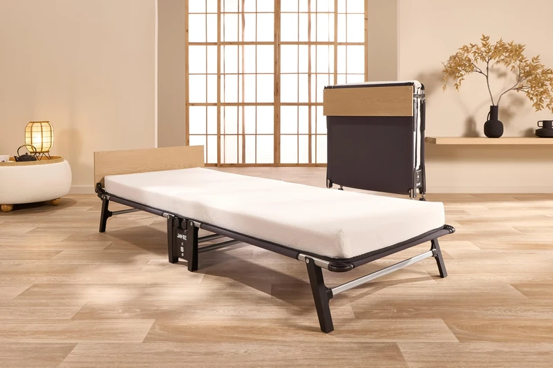 JAY-BE QM80 Quick Folding Bed with Memory Mattress, Single