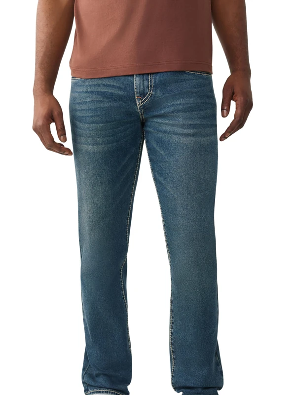 True Religion Men's Geno Big T Flap Slim, Blue, 30