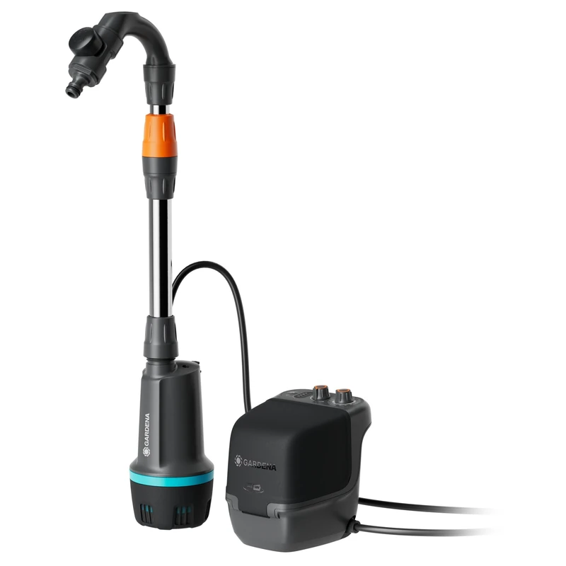 Gardena Battery Rainwater Tank Pump 2600 Comf 18V P4A Solo Pumps: Scheduled Irrigation Control, Timer Function, Adjusts to Your Water Tank, Stepless Power Adjustment, Steady Pressure (14604-55)