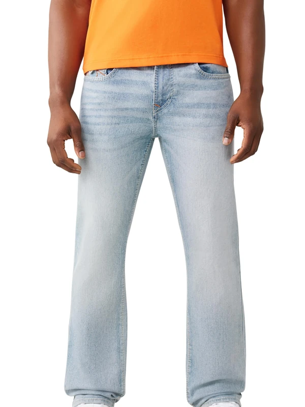 True Religion Men's Ricky Big T Flap Straight, Blue, 36