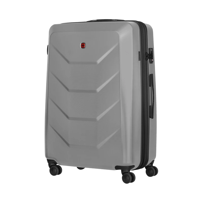 Wenger Prymo 4-Wheel Hard Shell Suitcase with TSA Lock, Lightweight Travel Trolley for Travel & Holidays, Unisex, Silver, Large - Image 1