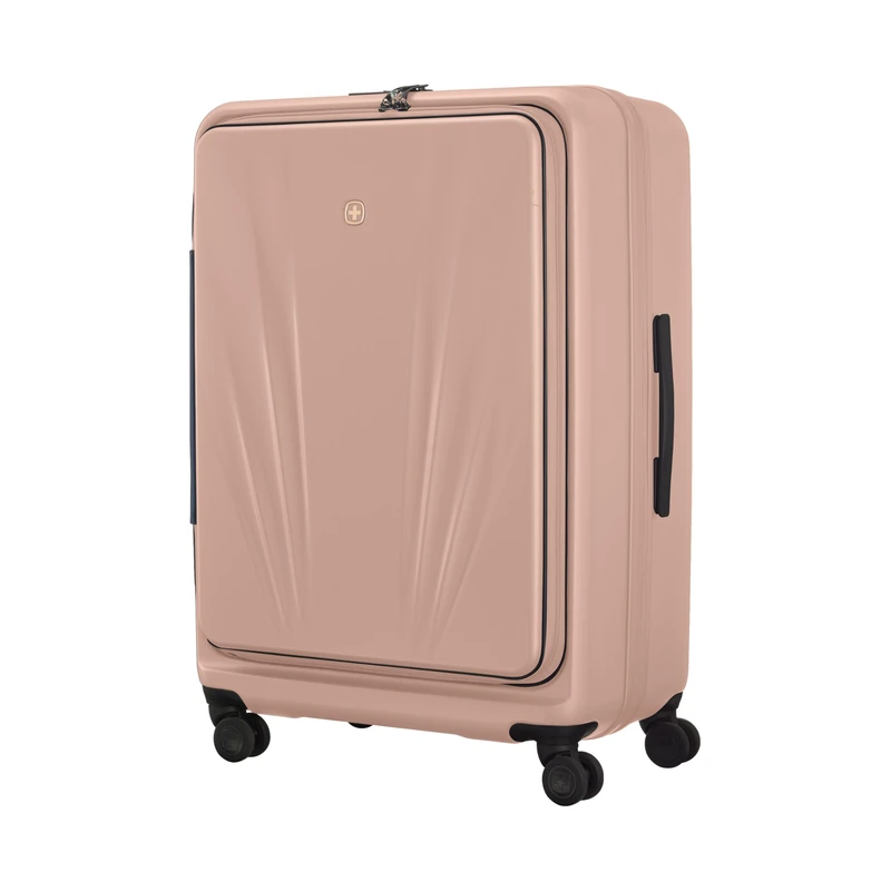 Wenger Skyon L Hard Shell Suitcase, Trolley with 4 Wheels, L, 103 (120) L, Security Lock, Women/Men, Travel Holiday, Rosé