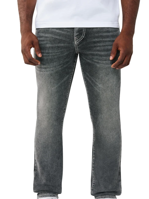 True Religion Men's Geno Big T Flap Slim, Grey, 30