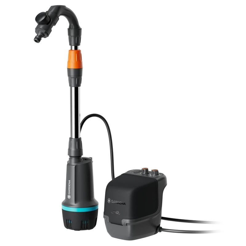 Gardena Cordless Rain Barrel Pump 2600 Comfort 18 V P4A Ready-to-Use Set Pumps: Watering Planner, Continuous Pressure Setting, Timer Function, Technology for Constant Pressure (14604-20)