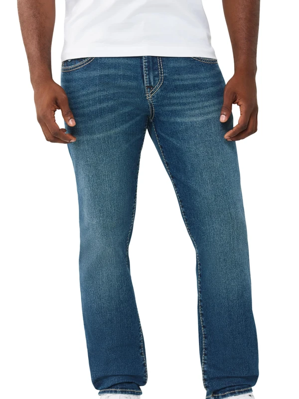 True Religion Men's Geno Big T Flap Slim, Blue, 34