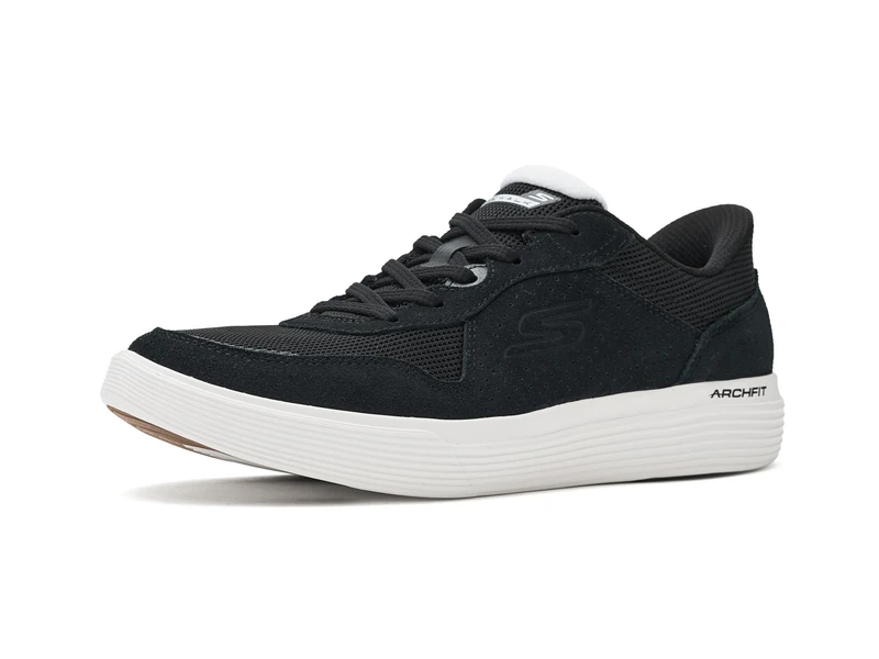 Skechers Women's Go Walk Commuter Phoenix Trainers, Black Suede White Triim, 3 UK