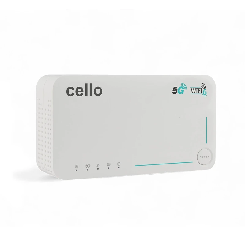 Cello Portable 5G Travel Router - WiFi 6 AX1800 Mobile Hotspot with SIM Card Slot, Qualcomm X55, Dual-Band 2.4G/5G, 4000mAh Battery - Unlocked 5G/4G LTE Mobile Router for Travel, Home & Outdoor