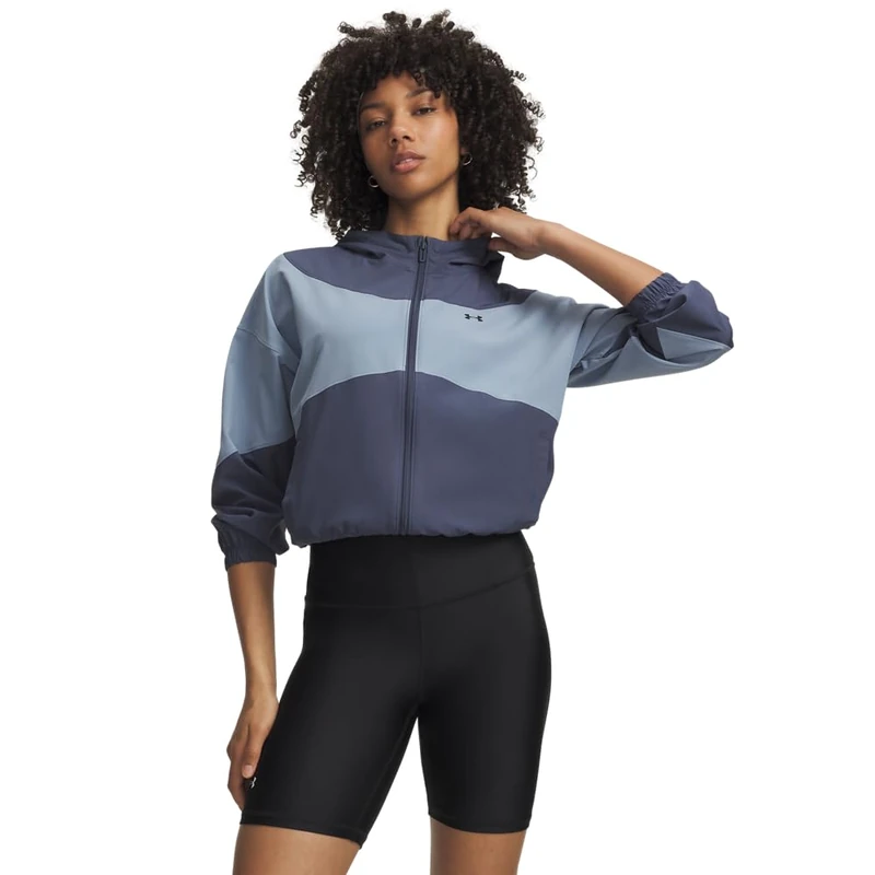 Under Armour Women's Rival Woven Jacket Downpour Gray/Blue/Black XL XL