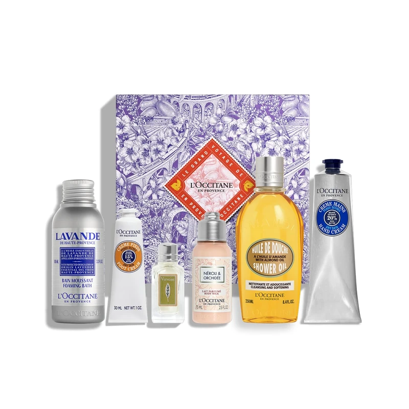 L'OCCITANE The Best of L'Occitane Collection, Premium & Clean Beauty Bath & Body Gift Set for All Skin Types