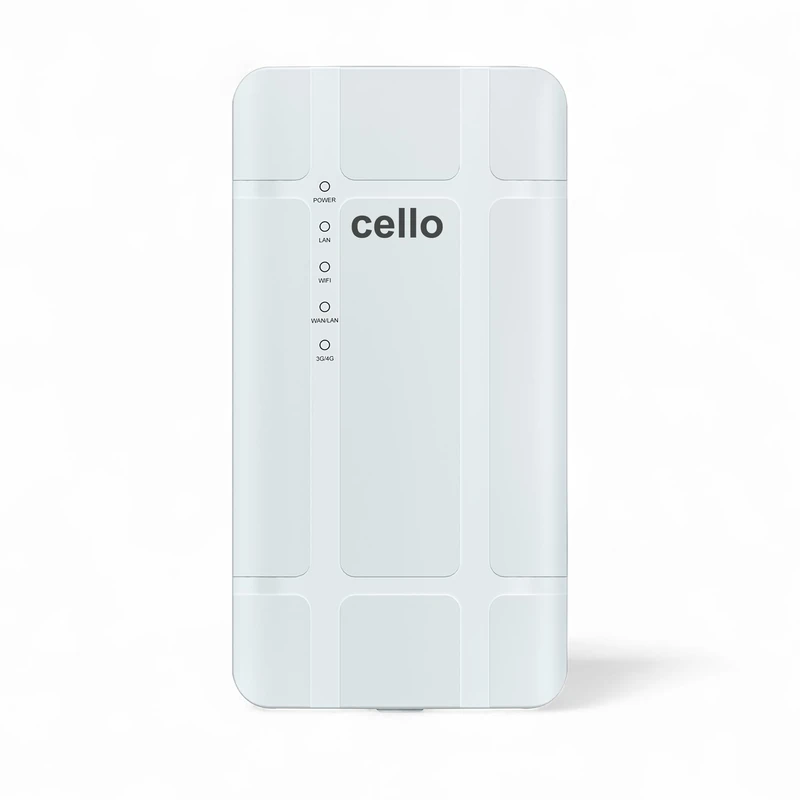 Cello Outdoor 4G LTE Router with SIM Slot Waterproof & Dustproof Casing, 300Mbps WiFi, PoE Support, Unlocked Mobile Broadband Router for Home, Farm, CCTV, Industrial & Remote Locations