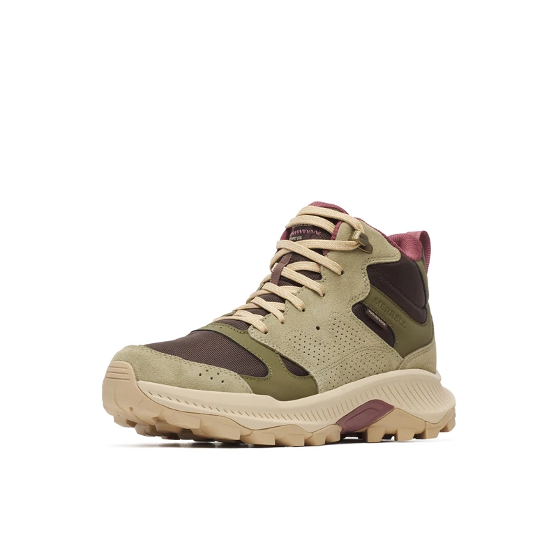 Merrell Women's Tempo Sol Mid Waterproof Trainer, Olivine, 5.5 UK