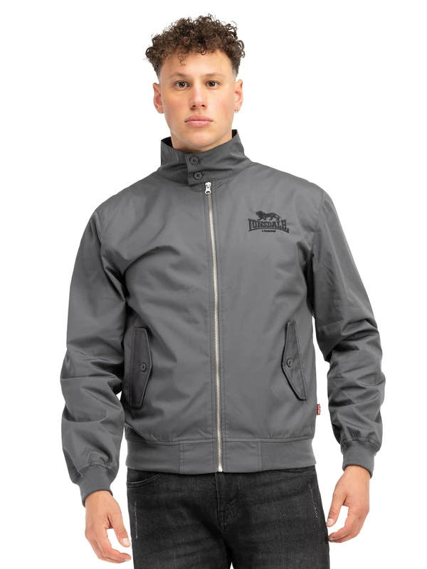 Lonsdale Men's Jacket, Anthracite/black, 5XL