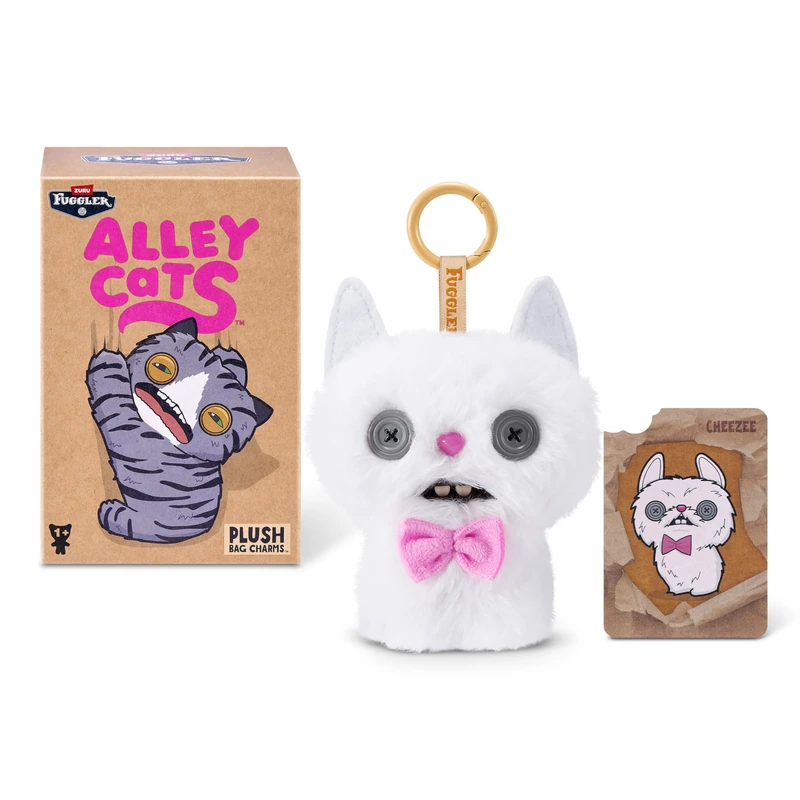 Fuggler Alley Cat KeyRing 5 Inch Plush Collectible (6 PACK) by ZURU Funny Ugly Monster Featuring Mischievous Alley Cat Design, Signature Teeth, and Clip-On Keychain for Keys and Backpacks - Image 1