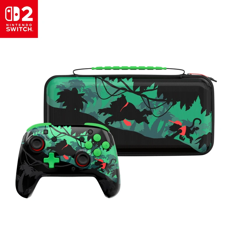 Bundle of Turtle Beach Rematch Wireless Controller: Donkey Kong + Turtle Beach PlayTrek Donkey Kong Travel Case - Both officially licensed for Nintendo Switch 2