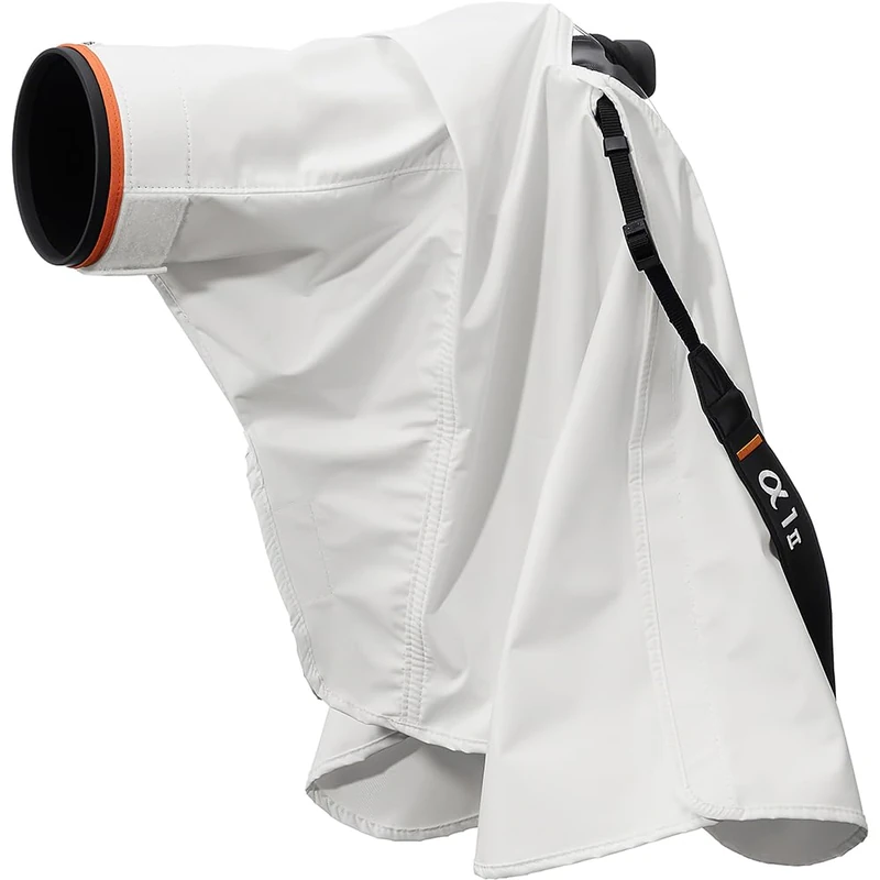 Sony LCR-EL Small Weatherproof Rain Cover for Camera & Lens, Breathable Material, Viewing Window, Quick Release, Rain Cover, White