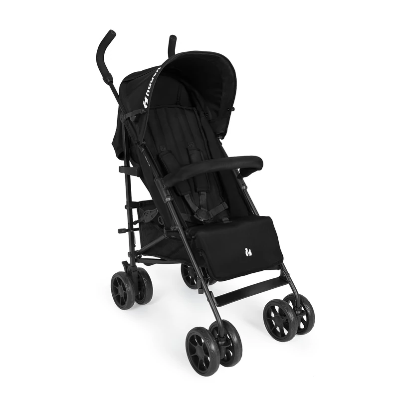 Hauck Fold N Care, Black (No Raincover) - Lightweight Umbrella Pushchair with Raincover from 6 Months to 22 kg, Lie Flat, Compact Fold, Sun Canopy UPF 50+, EVA Wheels, Large Basket, Travel Stroller - Image 1
