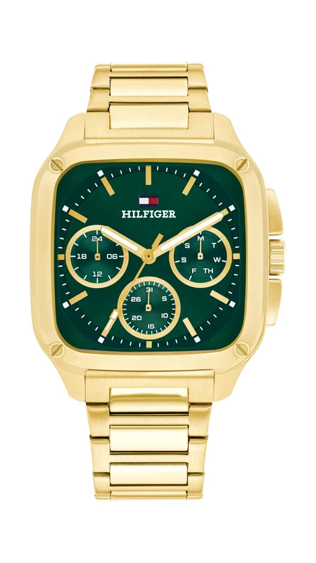 Tommy Hilfiger Analogue Multifunction Quartz Watch for Men with Gold Colored Stainless Steel Bracelet - 1792223