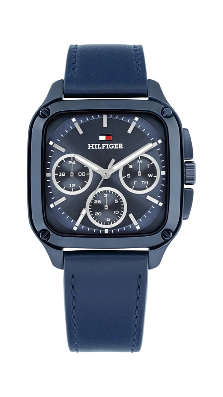 Tommy Hilfiger Men's Quartz Watch - Blue Leather Strap 1792219