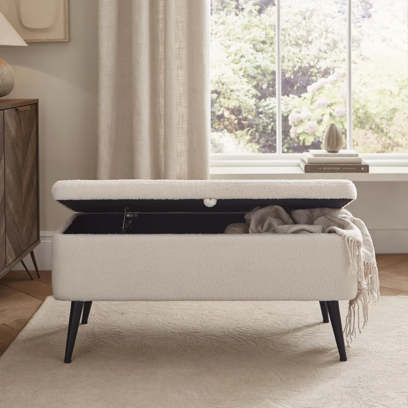 Lola Storage Ottoman Cream