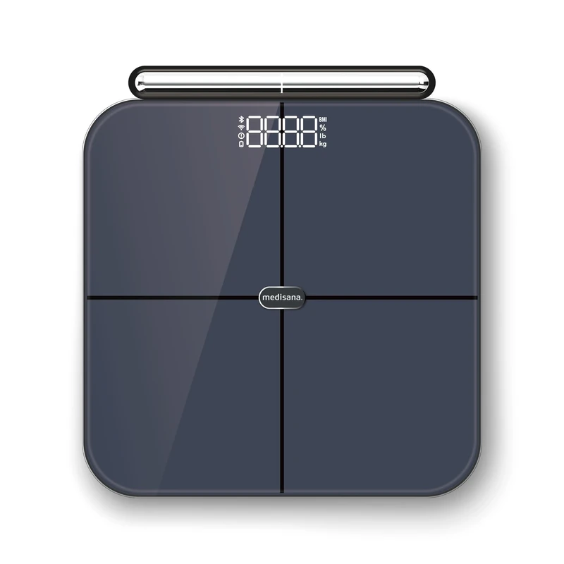 medisana BS 850 Connect Body Analysis Scale with Hand sensors, Weighing Scale with 8 electrodes, Measurement of Weight, Body Fat, Muscle Mass, Personal Scales with app Connection