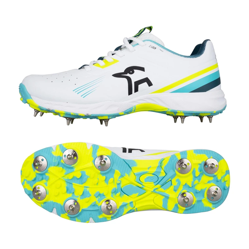 Kookaburra KC 3.0 Spike Cricket Shoe - Aqua/Yellow (7)