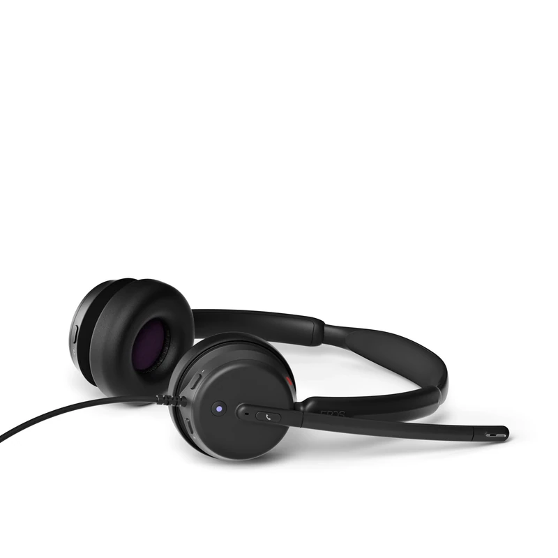 EPOS IMPACT 400 – On-Ear Wired Headset with Hybrid ANC and USB-C/USB-A – Teams Certified for Clear, Professional Calls