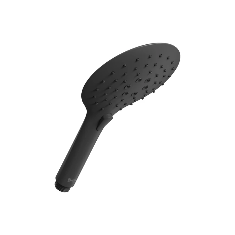 Bristan Large Round 3-Function Shower Handset, Easy Clean Nozzles, Black Finish