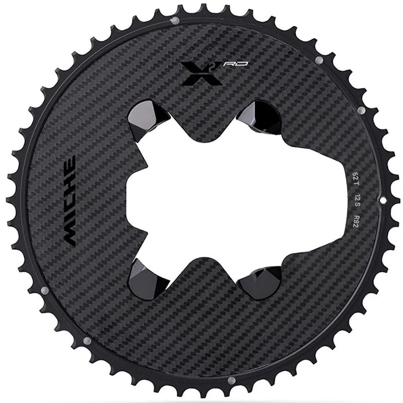 MICHE X2 RD R92 12-Speed Chainring, Black, Power Meter, 52t