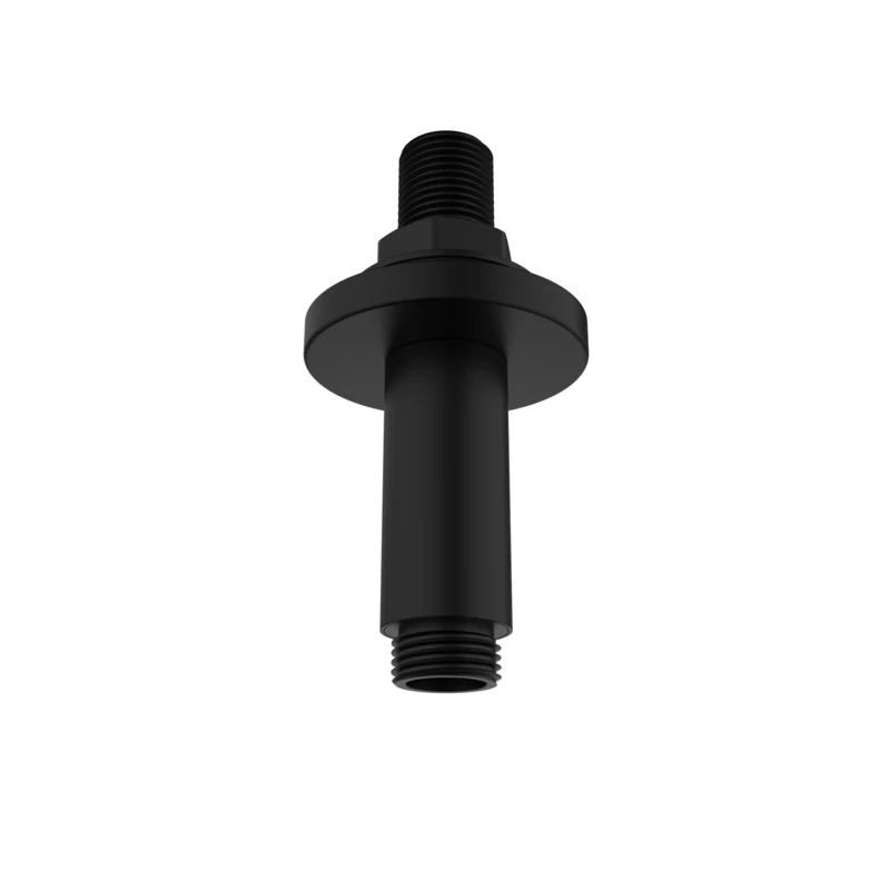 Bristan Round 75mm Ceiling Fed Shower Arm, Brass Construction, Secure Fixing Components, Black Finish