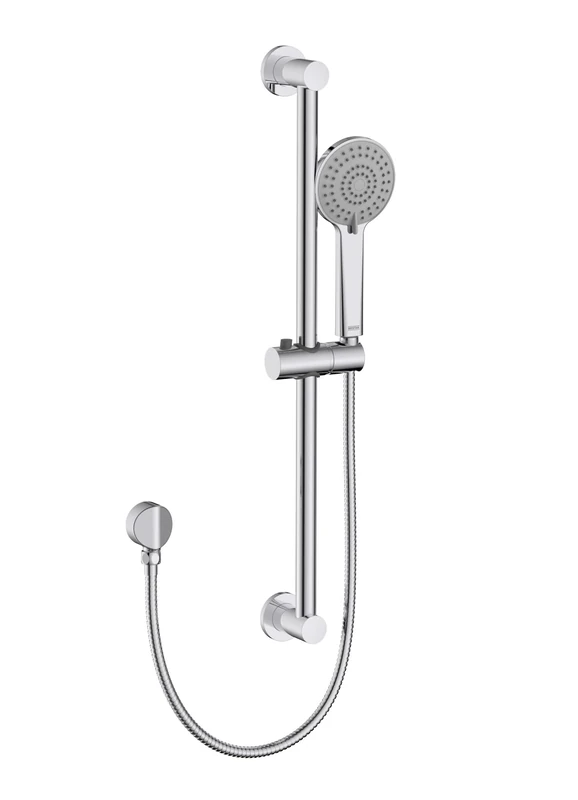 Bristan Round Riser Rail Shower Kit and Wall Outlet, Wall Mounted, Chrome Finish