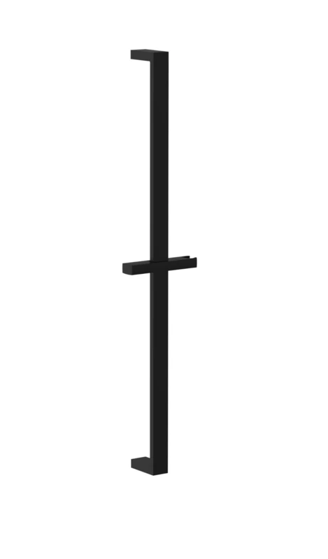 Bristan Square Riser Rail with Fixed Position Brackets, Wall Mounted, Black Finish
