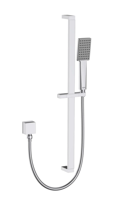 Bristan Round Riser Rail Shower Kit and Wall Outlet, Wall Mounted, Brushed Brass Finish