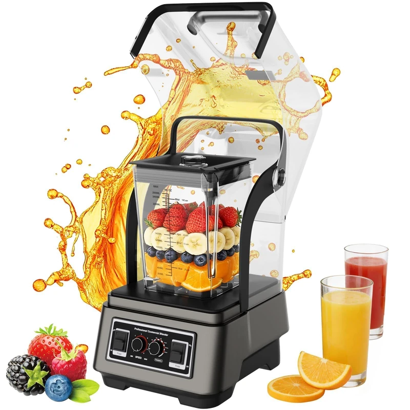 TAIMIKO Commercial Blender Smoothie Maker Quiet 2.5L with Sound Enclosure