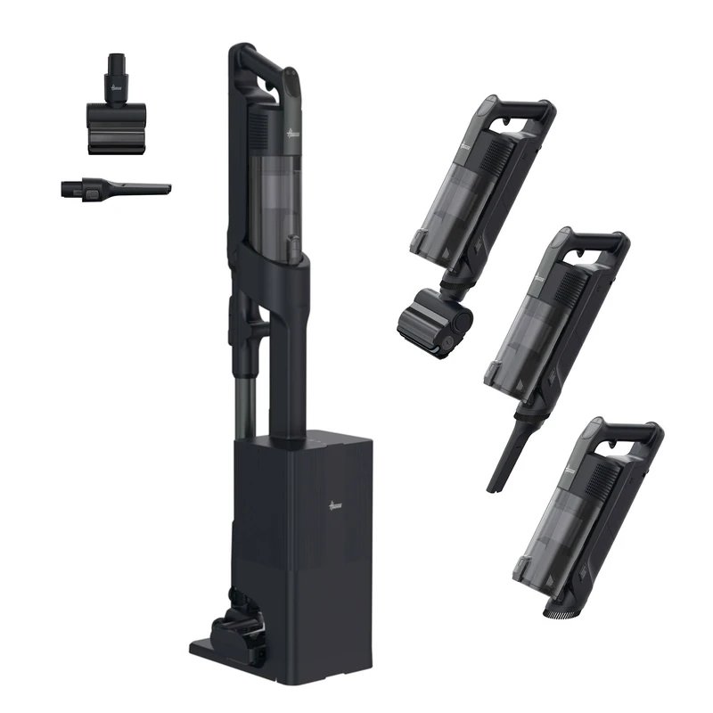 Hoover HF3 Pet Flexi Pro 440W Cordless Vacuum Cleaner Anti-Hair Wrap, 3L Auto-Empty Base, LED Screen, 60 Min Runtime, Park & Go, Double Edge Cleaning with Crevice Tool & Motorized Pet Tool [HF350PXP]