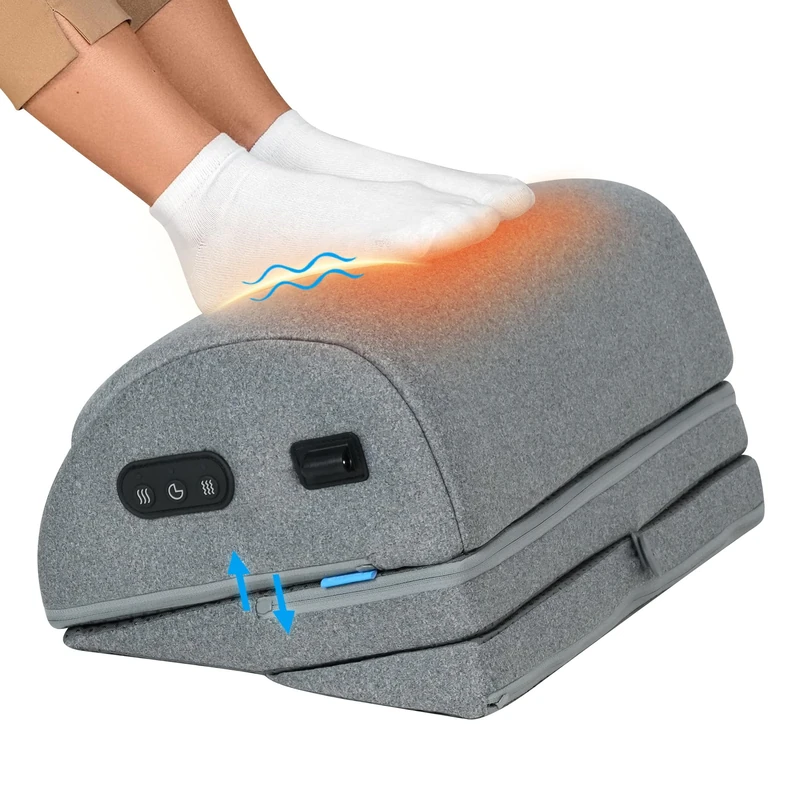 COMFIER Heated Foot Rest Under Desk Vibration Massage, Ergonomic Footrest