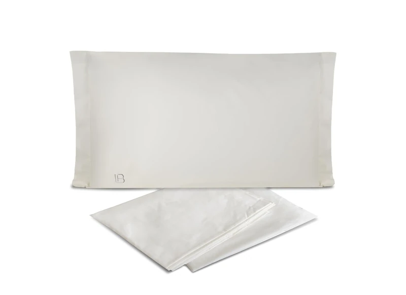 hermet Laura Biagiotti Plain 100% Cotton Percale Double Bed Sheet Set, 4-Piece Set, Top Sheet + Fitted Sheet + 2 Pillowcases