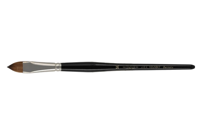 Habico Brush - Lacquer Brush - Kolinsky Red Sable Hair - Seamless Silver Ferrule - Filbert Design - 15mm Width - No. 280 K