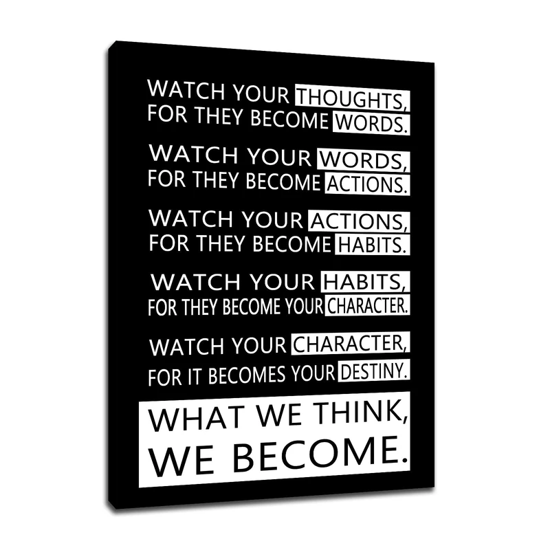 QYHART Motivational Canvas Poster Print Wall Art Home Decor Inspirational Entrepreneur Quotes Affirmation Inspiring Picture Painting Artwork for Bedroom Office Gym Stretched and Framed [18''Hx24''W]