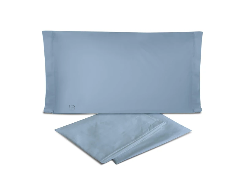 hermet Laura Biagiotti Plain 100% Cotton Percale Double Bed Sheet Set, 4-Piece Set, Top Sheet + Fitted Sheet + 2 Pillowcases - Image 1