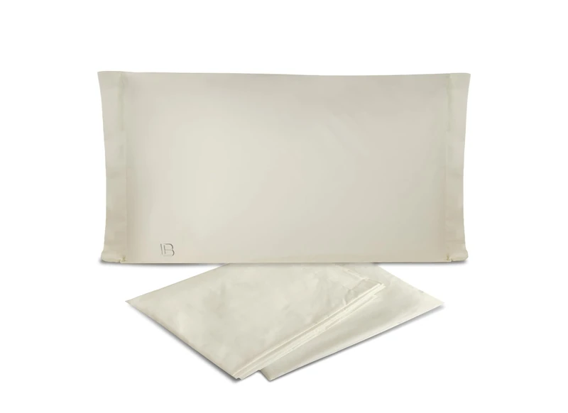 hermet Laura Biagiotti Plain 100% Cotton Percale Double Bed Sheet Set, 4-Piece Set, Top Sheet + Fitted Sheet + 2 Pillowcases - Image 1