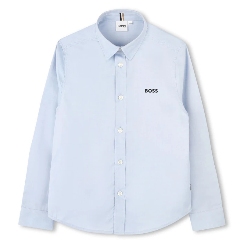 BOSS Kids Formal Shirt Baby Long Sleeve Pale Blue 8 Years