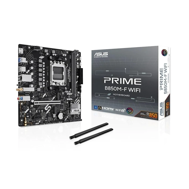ASUS PRIME B850M-F AMD AM5 Socket DDR5 8200MHz OC Supported mATX Motherboard - Image 1